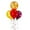 Gold,Yellow,Red,Maroon, variant on Table Top 4 Balloon Bouquet - Reusable and Helium Free