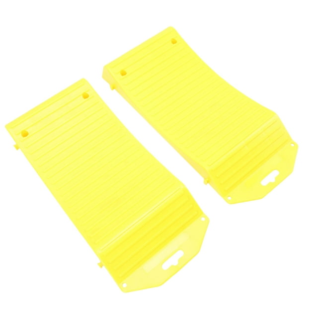 Tire Saver Ramps, Yellow Heavy Duty HDPE Tire Protector Ramps Flat Spot Preventer 4 Pack Anti Slip Pads for Car SUV RV Motorhome Storage with Carry Bag