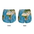 thumbnail image 5 of Picia Earth View World Map Pattern Women's 2 in 1 Athletic Running Shorts High Waisted Workout Casual Gym Sweat Shorts with Comfy Liner Zipper Pockets-Small, 5 of 9