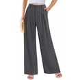 thumbnail image 2 of Pantalones PRETTYGARDEN Palazzo Mujer Tiro Alto Pierna Ancha Gris Oscuro Talle S, 2 of 9