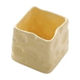 thumbnail image 2 of Ceramic Cheese-Shaped Storage Jar Organizer, Cute Desk Pen Holder & Makeup Brush Cosmetic Container for Office Dorm Dresser Countertop, 2 of 6