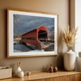 thumbnail image 5 of Sachs Covered Bridge, Gettysburg PA in Winter - Gettysburg Pennsylvania Photography Winter Snow Rustic Architecture Scenic Bridge Unframed Wall Art Print 24 x 36 inches, 5 of 7