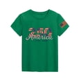 thumbnail image 3 of YOUYEDIAN Independence Day Girls T Shirts 4th Of July Crewneck Top Freedom Patriotic Short Sleeve T Shirts (Green, 11-12 Years), 3 of 5