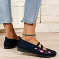 thumbnail image 6 of Drie Flat Shoes for Women Womens Flats Shoes Casual Dressy Shoes Knit Comfortable Ballet Flats for Women Dark Blue,9.5, 6 of 7
