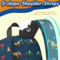 thumbnail image 5 of Excavator and Stop Sign Blue Pattern 17" School Backpacks for Teens,Waterproof Oxford Fabric,S-Shape Padded Straps for School,Travel,Hiking,Camping, 5 of 6