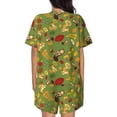 thumbnail image 3 of Rocae Squirrel And Fox In The Forest for Two Piece Sleepwear Pajamas Sets for Women Soft Short-Sleeved Pjs with Lounge Shorts 3X-Large, 3 of 9