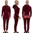 thumbnail image 3 of Akmipoem Women 2 Piece Outfits Tracksuit Crop Hoodie Jogger Sweatsuit Jogging Sets, 3 of 6
