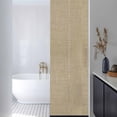 thumbnail image 3 of No Glue Heat Blocking Window Flims, Beige Window Privacy Film Frosted, Farmhouse Burlap Solid Brown Color Modern Linen Texture Peep-proof Door Windows Tint for Bathroom, Dormitory, 17.7 x 78.7 Inches, 3 of 9