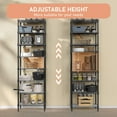 thumbnail image 6 of M MZG 8-Tier Wire Shelving Unit, 23.6"W x 13.8"D x 79.5"H, Metal Storage Shelving, Black, 6 of 9