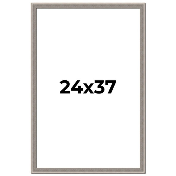 24x37 Frame Grey Real Wood Picture Frame Width 1.25 inches | Interior Frame Depth 0.5 inches | Hans