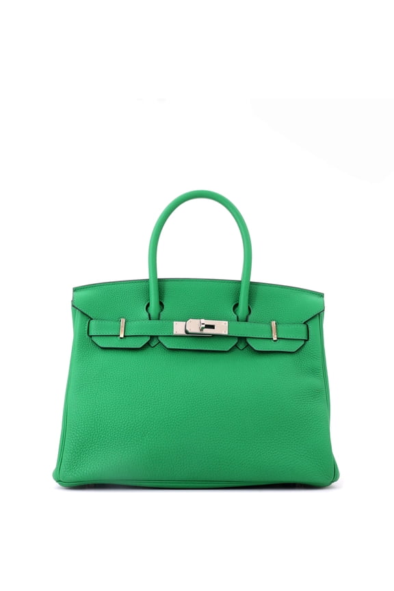 Pre-Owned Birkin Handbag Verso Togo with Palladium Hardware 30 By Rebag