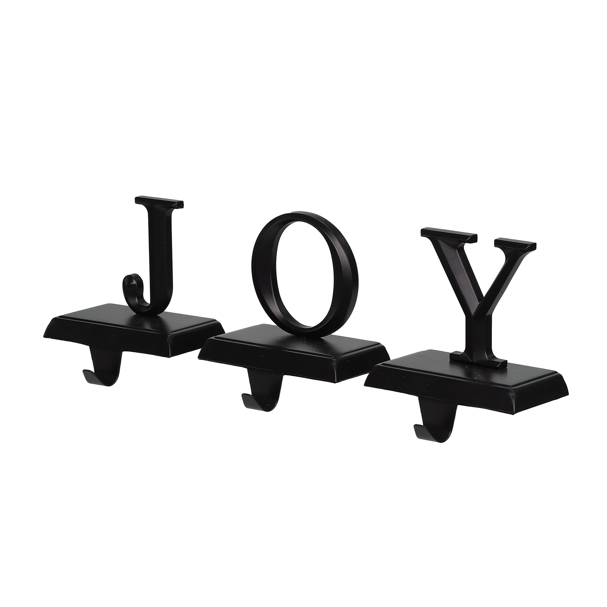 HOLIDAY TIME PL 5 in S/3 JOY Stocking Holder Home Decor, S/3 JOY Stocking Holder