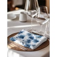 thumbnail image 6 of Navy Blue Floral Cloth Napkins Set of 8 Reusable Dinner Napkins, Spring Flowers Butterflies Watercolor Cocktail Napkin Washable Table Napkins for Wedding/Holiday Party/Baby Shower 20"x20", 6 of 7