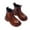 Brown, variant on Aihuaihua Girls Glitter Pearl Chain Boots Fashion British Style Short Boots Soft Sole Ankle Boots for Big Kids Fall Winter Casual School Wear Size 5-5.5 Years