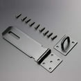thumbnail image 3 of Stainless Steel Black Padlock Hasp 5 Inch Door Latch, 3 of 5