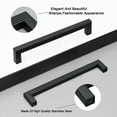 thumbnail image 5 of 20 Pack Knobelite Matte Black Cabinet Handles 7-1/2Inch(192MM) Holes Spacing Cabinet Knobs Stainless Steel T Bar Kitchen Cabinet Pulls Square Hardware Pulls for Closet Dresser Drawer, 5 of 6