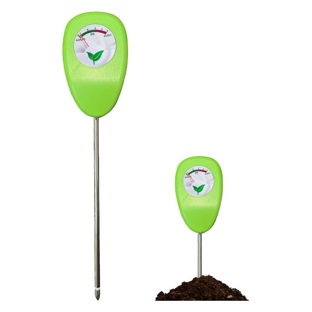 Handheld 3-in-1 Soil Meter, Multiple Function Temperature Humidity & Fertility Analyzer, Green Plastic Hydrometer for Gardening & Houseplants, Prevents Overwatering