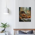 thumbnail image 2 of GooTPa Autumn Harvest with Turkeys and Pumpkins Canvas Wall Art, Canvas Prints Wall Art for Living Room Bathroom Bedroom Office, Art Print Painting for Home Decorations - 16x20in, 2 of 5
