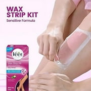 Veet Leg and Body Hair Remover Cold Wax Strips, 40 ct