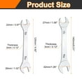thumbnail image 2 of Uxcell 2pcs Double Open End Thin Wrench 3/8" 7/16" 1/2" 9/16"  SAE U-Shaped Spanner, 2 of 8