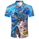 thumbnail image 4 of Camisa hawaiana tropical Aloha para hombre, con estampado 3D, divertida y novedosa, de verano, de manga corta, con cuello abotonado, para fiesta y playa, 4 of 5