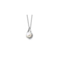 thumbnail image 1 of White Sterling Silver necklace Pearl Freshwater Cubic Zirconia CZ 18 in 2 mm, 1 of 4