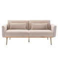 thumbnail image 4 of Velvet Loveseat, Modern Velvet Fabric Sofas for Small Spaces, Upholstered Armrest Sofas with Metal Legs, Overstuffed Classically 2-Seat Sofa Bed for Living Room Bedroom Office, 68.5"L, LLL1871, 4 of 10