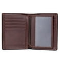 thumbnail image 6 of mmoon Leather Wallet Pencil Cases with ID Window, Brown, 6 of 7