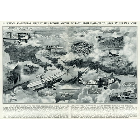 From England To India By Air In A Week By G H Davis Poster Print By ® Illustrated London News LtdMary (Best Tech News Sites India)