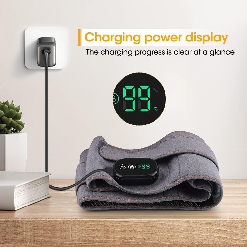 SUWU Cordless Heating Pad for Back Hatch Belt Massager with 3 Vibration and 3 Heat, Gifts for Men Women Dad Mom, Portable Heated Back Brace, Relaxing Gifts for Seniors