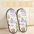 thumbnail image 2 of Fotbe Happy Easter1 Pantuflas Peludas para Mujer con Estampado, Zapatillas de Peluche, Zapatos de Invierno para Casa, Uso Interior y Exterior-Large, 2 of 8