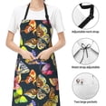 thumbnail image 4 of Kdxio Butterfly Wild Insect Apron with Pockets Adjustable Kitchen Aprons for Men Women Waterproof Aprons for Cooking,Drawing,Crafting, Baking Household Cleaning, 4 of 5