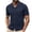 Navy, variant on Mens Button Down Shirts Short Sleeve Hollow Out Knit Shirt Cuban Collar Casual Crochet Beach Summer Tops with Pocket Size M-3XL Khaki