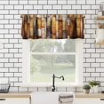 thumbnail image 2 of Rustic Barn Door Valance Curtain Colorful Farmhouse Wooden Western Wood Cabin Country Windows Short Curtain Valances for Kitchen Living Room Farmhouse Decor with Rod Pocket, One Panel 54X18 Inches, 2 of 6