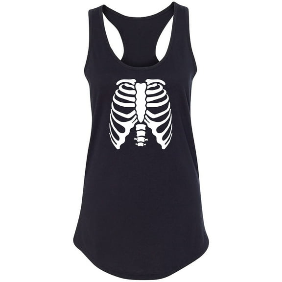 Skeleton Ribs Racerback Tank