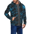 thumbnail image 3 of Zip Up Hoodies for Men - Blue Astronaut Space Doodles Long Sleeve Comfrt Men'S Fashion Hoodies & Sweatshirts, Jackets for Men Hoodies Pullover Clothing Clothes with Pouch, 3 of 5