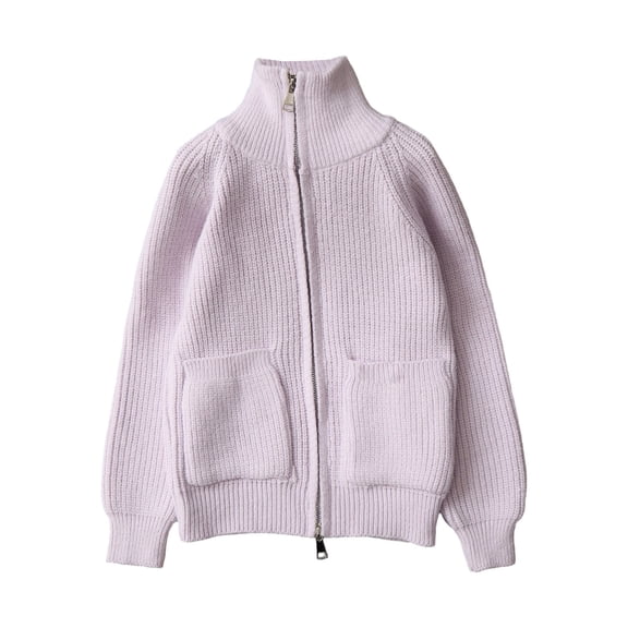 LYHaoo Girls Sweater Cardigan School Uniform Zip Up Knit Fall Kid Sweater Jacket 13-14 Years(Purple)