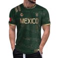 thumbnail image 2 of Mens Mexico Soccer Shirts Football Fans Crewneck Short Sleeve T Shirt Casual Summer Graphic Tee Tops XXL, 2 of 5