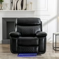 thumbnail image 5 of Comfort Stretch Power Recliner Chair with LED Light,USB Ports Faux Leather Black, 5 of 5