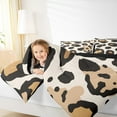 thumbnail image 4 of jejeloiu Cute Leopard Print Queen Comforter Set,Cartoon Cheetah Pattern Bedding Sets,Beige Black Brown Bedding Comforter Set For Adults,Ultra Soft Home Decor Reversible,3-Piece, 4 of 8