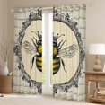 thumbnail image 2 of Homewish Kawaii Bee Queen Blackout Curtains Set of 2 (52x84 Each), Bohemian Damask Window Curtains, Western Vintage Fashion Curtains and Drapes, Blackout Curtains Room Decor, 2 of 6