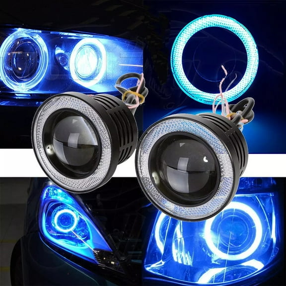 Mduoduo 2 pcs Ice Blue 64mm LED Fog Light Lamp Projector Ring Lights for Honda for Civic Car Accessories