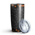 thumbnail image 2 of 20oz Insulated Tumbler, Travel Coffee Tumbler with Lid, Cup Holder Friendly Travel Coffee Mug, Stainless Steel Thermos, 20 Oz Tumbler, Reusable Insulated Coffee Mug with Lid ( Halloween Pumpkin ), 2 of 7