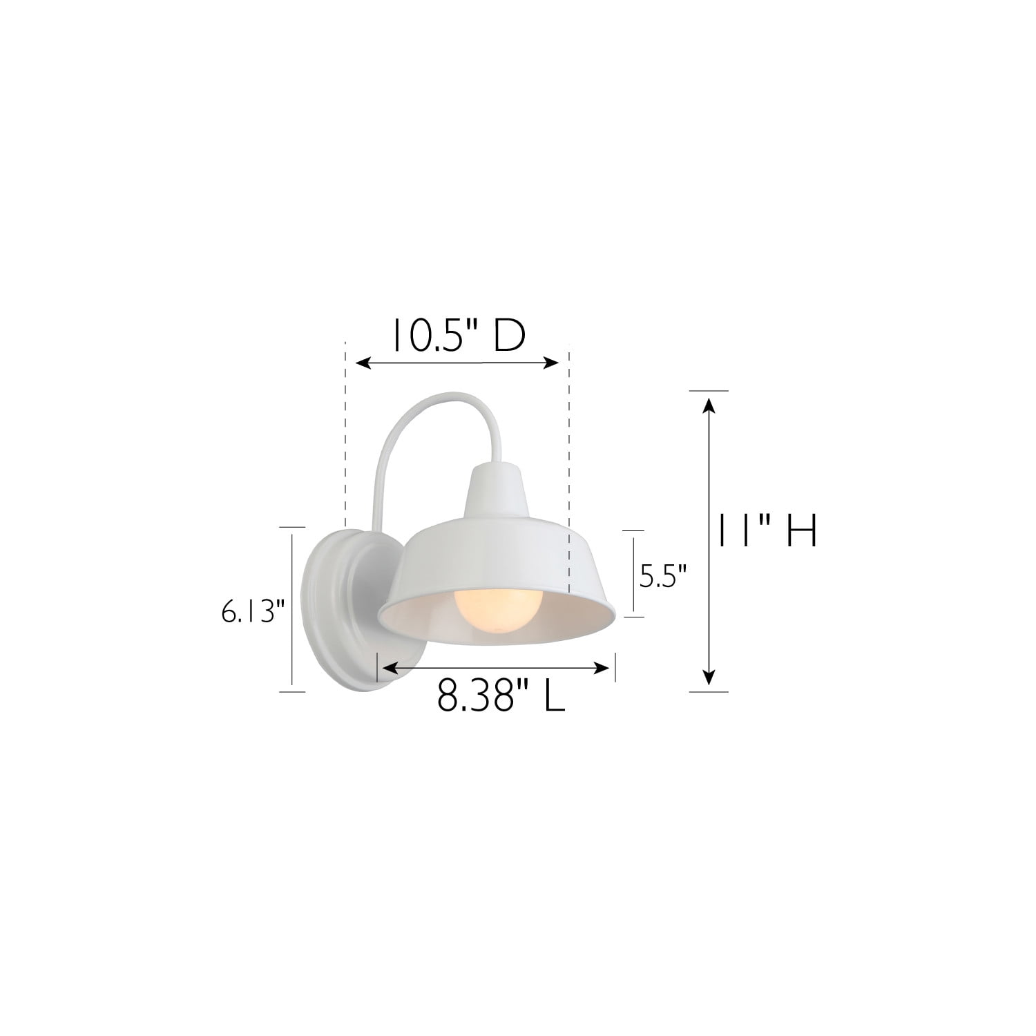Mason 1-Light Indoor/Outdoor Wall Light with Metal Shade, Dimmable, Wet Rated for Porch, Patio, and Garage – Design House, WM957935