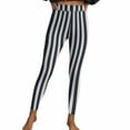 thumbnail image 6 of Womens Legging Pants Black White Striped Ankle Length Stretchy Soft Legging Pants Elastic High Waist Yoga Trousers (3XL, Navy), 6 of 6