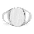 thumbnail image 5 of 14K White Gold Ring Band Signet 13.0x11.0mm Open Back, 5 of 5