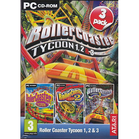 Roller Coaster Tycoon 1,2,3 (3-pack), By Atari From
