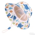 thumbnail image 5 of XUNKUSGA Baby Sun Hat Lightweight Wide Brim bucket hat UPF 50+ Toddler Beach Hat Casual Sun Protection summer hats with Adjustable Chin Strap,White,1-2Y, 5 of 8