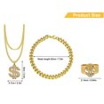 thumbnail image 2 of Disfraces de Hip Hop anillo con signo de dólar sombrero collar de dólar para niños y niñas, 2 of 9