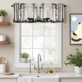 thumbnail image 2 of Valance Curtains for Windows Black Bears Trees Forest Kitchen Curtians Window Treatment Silhouette Art Topper Curtain Rod Pocket Valances for Kitchen Bathroom Living Room 42x18in, 2 of 9